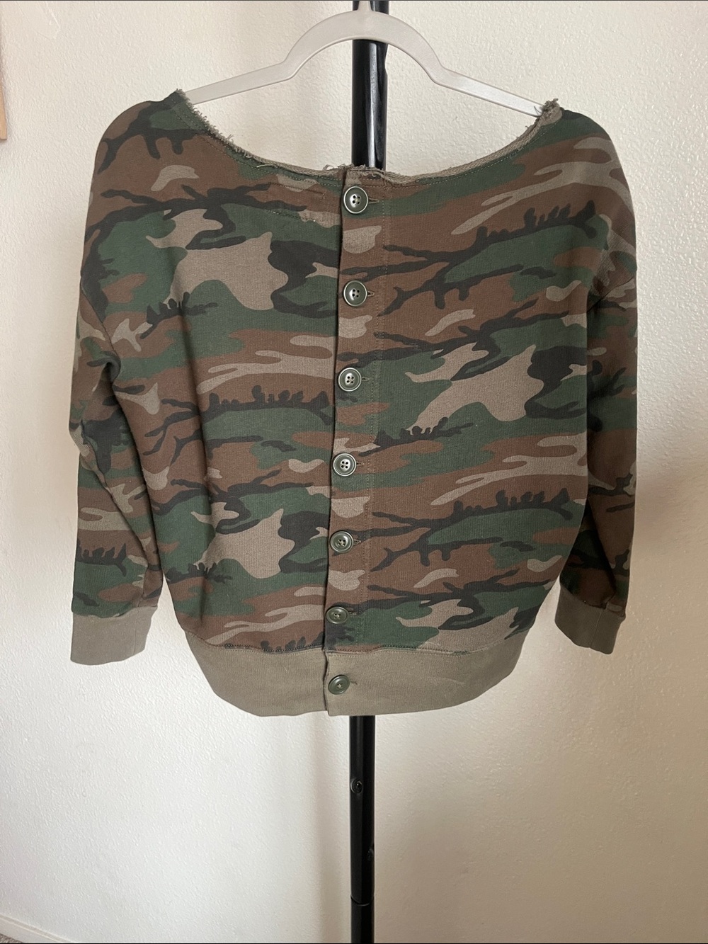 Denim & Supply Ralph Lauren Camo Crewneck Sweater - Olive, Brown - Picture 3 of 3
